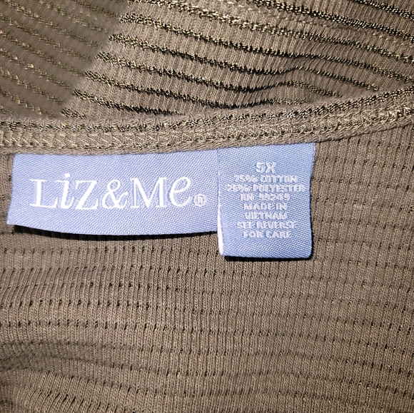 Liz & Me olive green size 5X. - Picture 4 of 4
